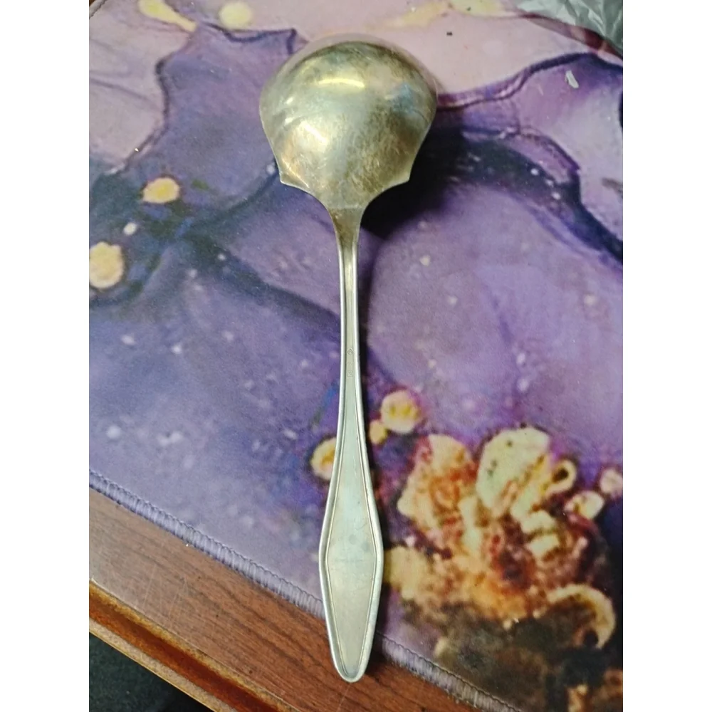 Antique Silver Plate Serving Spoon:French Markings, 1907‎